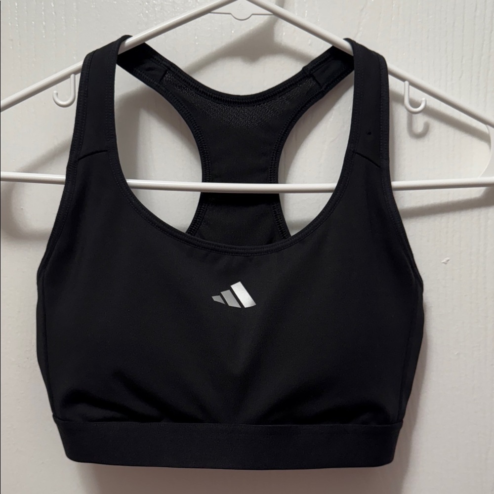 Adidas Women's Black Racerback Sports Bra Size Small